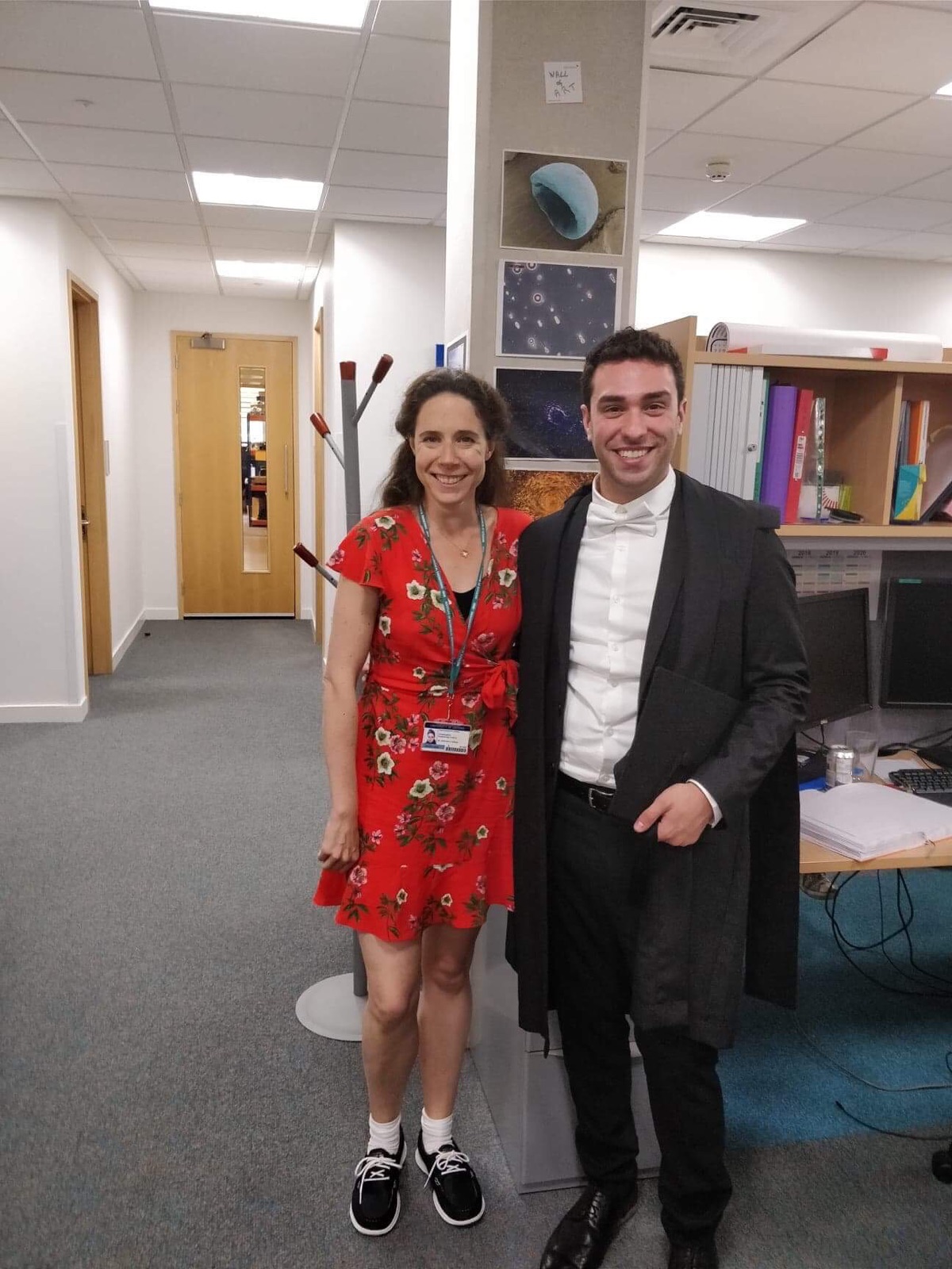Miles Aron with Professor Eleanor Stride on the day of his DPhil viva