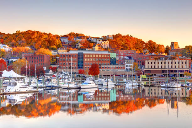 Norwich, Connecticut in autumn — three rivers converging
