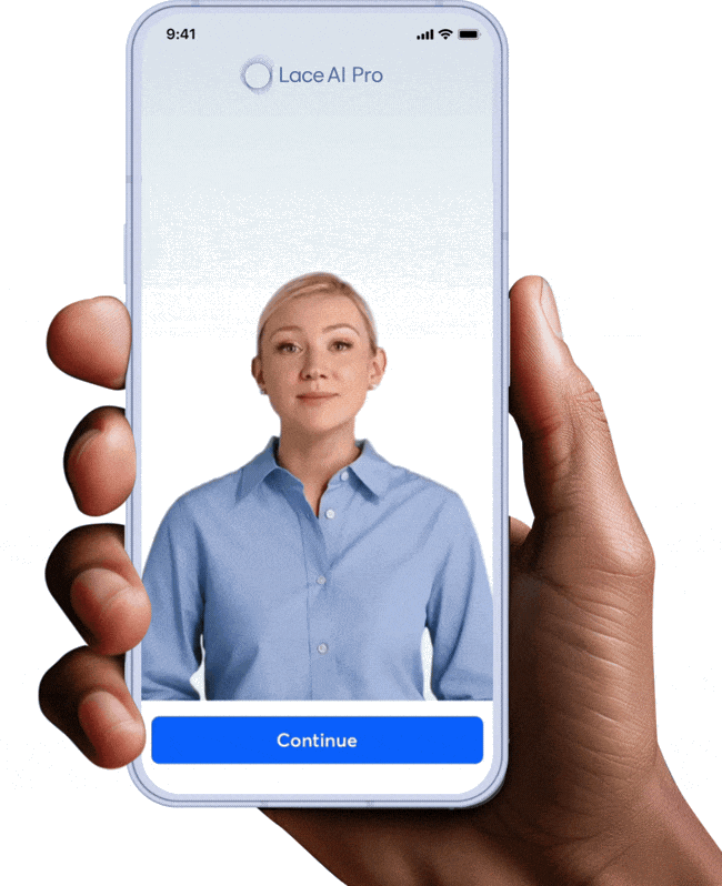 Lace AI Pro mobile app